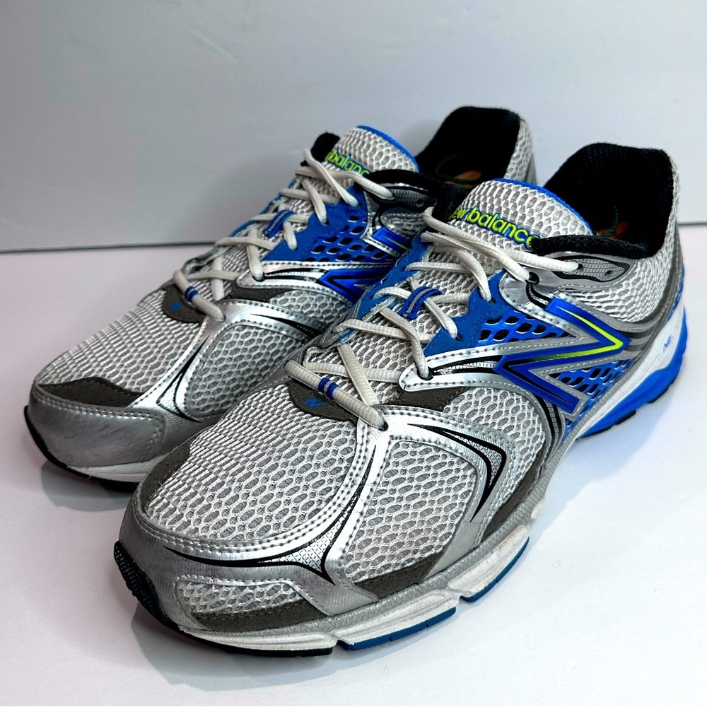 New Balance Silver and Blue Running Shoes